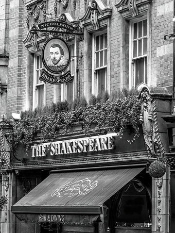 The Shakespeare Inn hotel in Birmingham-UK White Modern Wood Framed Art Print with Double Matting by Frank, Assaf