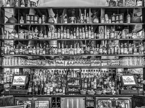 Bar in Birmingham-UK White Modern Wood Framed Art Print with Double Matting by Frank, Assaf