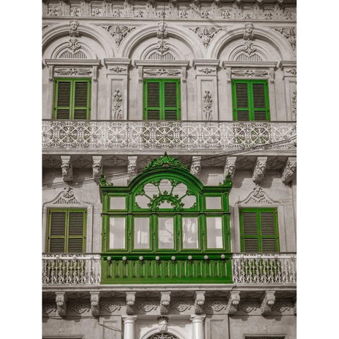 Traditional maltese house in Birgu, Malta White Modern Wood Framed Art Print by Frank, Assaf
