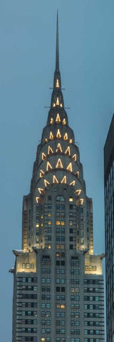 Chrysler Building in New York city White Modern Wood Framed Art Print with Double Matting by Frank, Assaf