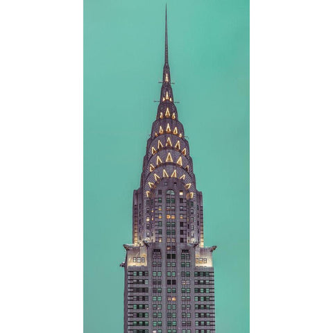 Chrysler Building in New York city Black Modern Wood Framed Art Print with Double Matting by Frank, Assaf