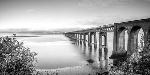 Tay Rail Bridge-Dundee-Scotland White Modern Wood Framed Art Print with Double Matting by Frank, Assaf