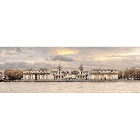 Royal Naval College-Greenwich Black Modern Wood Framed Art Print with Double Matting by Frank, Assaf