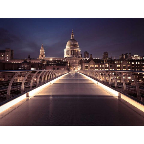 AF20110704 London 153C07 Black Modern Wood Framed Art Print with Double Matting by Frank, Assaf
