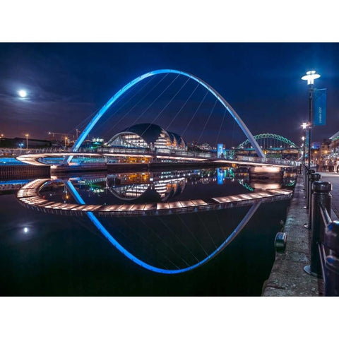 AF20120826 Newcastle 026-EditC01 Black Modern Wood Framed Art Print with Double Matting by Frank, Assaf