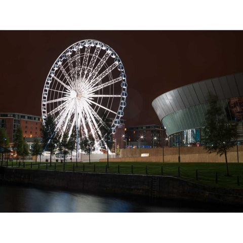 AF20120930 Liverpool 240 Black Modern Wood Framed Art Print with Double Matting by Frank, Assaf