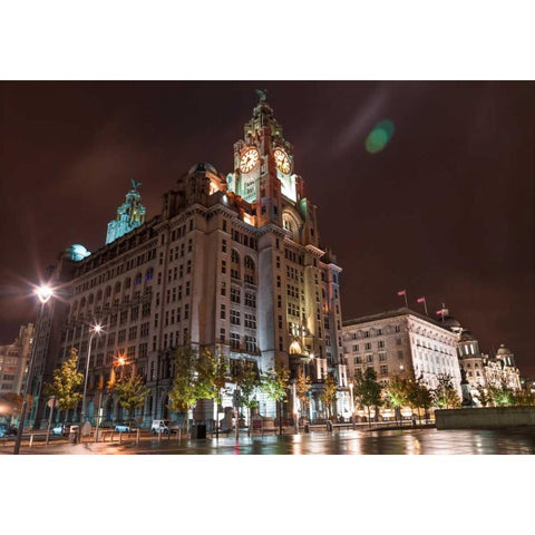 AF20120930 Liverpool 259 Black Modern Wood Framed Art Print with Double Matting by Frank, Assaf
