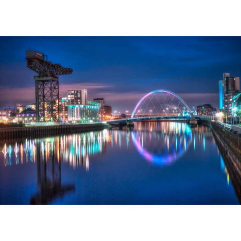 AF20121004 Glasgow 230X Black Modern Wood Framed Art Print with Double Matting by Frank, Assaf