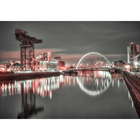 AF20121004 Glasgow 230XC02 Black Modern Wood Framed Art Print with Double Matting by Frank, Assaf