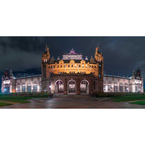 AF20121004 Glasgow 248PC07 Black Modern Wood Framed Art Print with Double Matting by Frank, Assaf