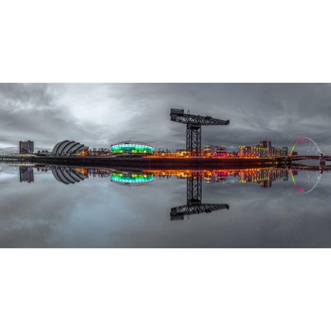 AF20150304 Glasgow 808P2C02 Black Modern Wood Framed Art Print with Double Matting by Frank, Assaf