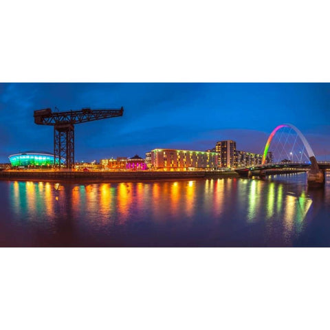 AF20150304 Glasgow 819PC01 Black Modern Wood Framed Art Print with Double Matting by Frank, Assaf