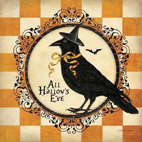 Its A Crow II Gold Ornate Wood Framed Art Print with Double Matting by Marrott, Stephanie
