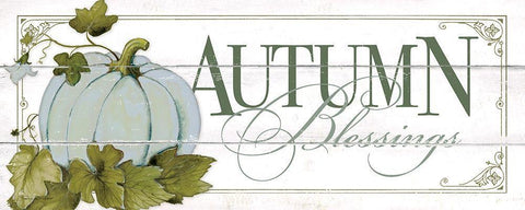 Autumn Welcome Black Ornate Wood Framed Art Print with Double Matting by Marrott, Stephanie