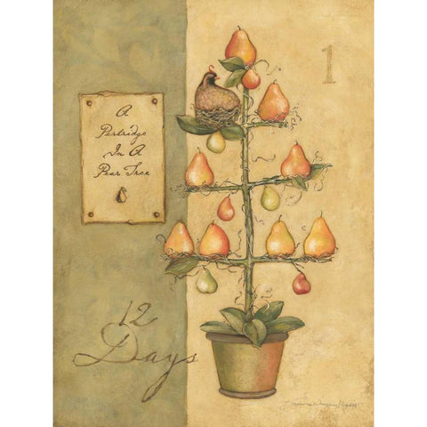 Pear Tree White Modern Wood Framed Art Print by Marrott, Stephanie