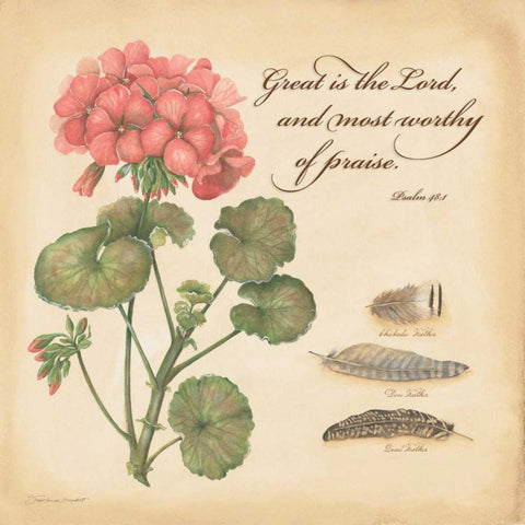 Great is the Lord Black Ornate Wood Framed Art Print with Double Matting by Marrott, Stephanie