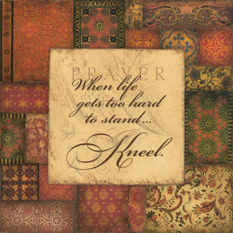 Kneel Gold Ornate Wood Framed Art Print with Double Matting by Marrott, Stephanie