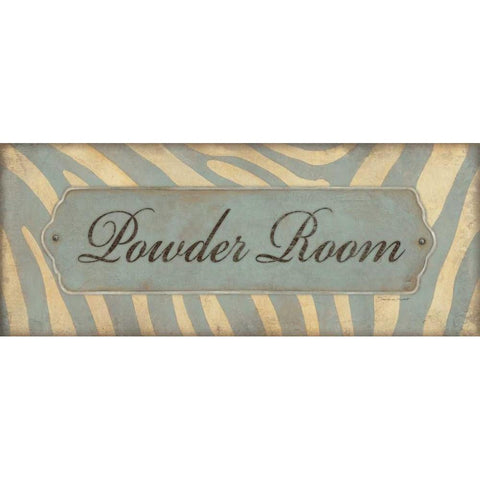 Powder Room Black Modern Wood Framed Art Print with Double Matting by Marrott, Stephanie