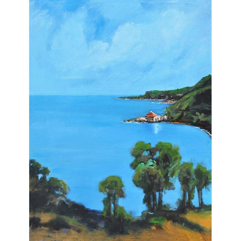 My Cove Black Modern Wood Framed Art Print with Double Matting by Stevens, Allayn