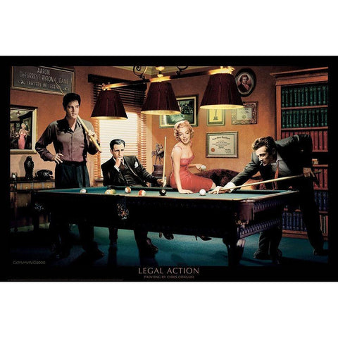 Legal Action Gold Ornate Wood Framed Art Print with Double Matting by Consani, Chris