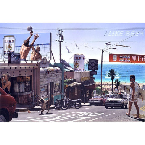 Like Vollyball Black Modern Wood Framed Art Print by Consani, Chris