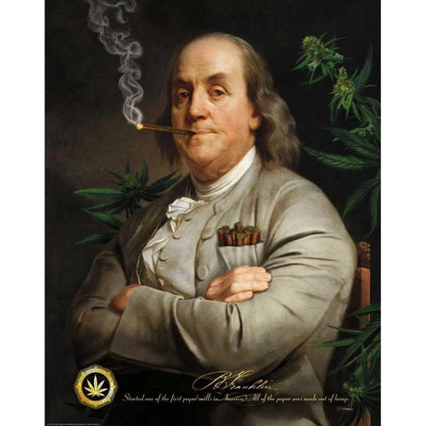 Bens Cigar Gold Ornate Wood Framed Art Print with Double Matting by Brando, JJ