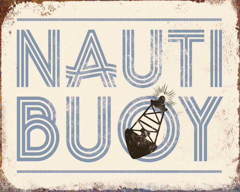 Nautibuoy White Modern Wood Framed Art Print with Double Matting by Brando, JJ