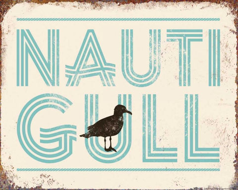 Nautigull White Modern Wood Framed Art Print with Double Matting by Brando, JJ
