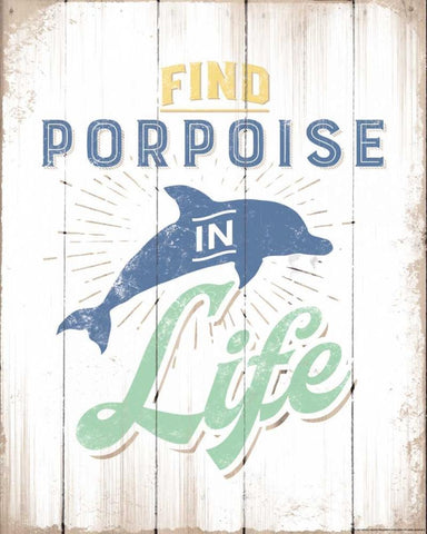 Find Porpoise White Modern Wood Framed Art Print with Double Matting by Brando, JJ