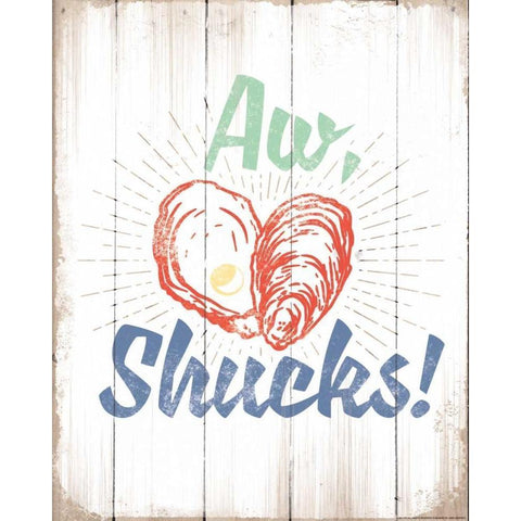 Aw Shucks White Modern Wood Framed Art Print by Brando, JJ