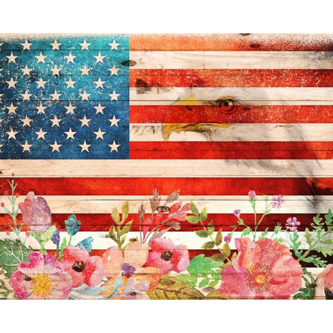 Flag 6 Black Modern Wood Framed Art Print with Double Matting by Nobleworks, Inc.