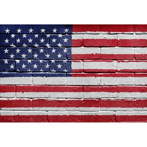 Flag 12 Gold Ornate Wood Framed Art Print with Double Matting by Nobleworks, Inc.