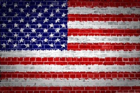 Flag 15 Black Ornate Wood Framed Art Print with Double Matting by Nobleworks, Inc.