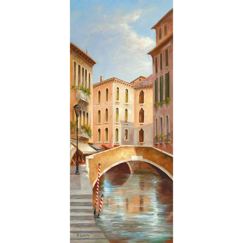 Memories Of Venice I Black Modern Wood Framed Art Print with Double Matting by Smith, B.