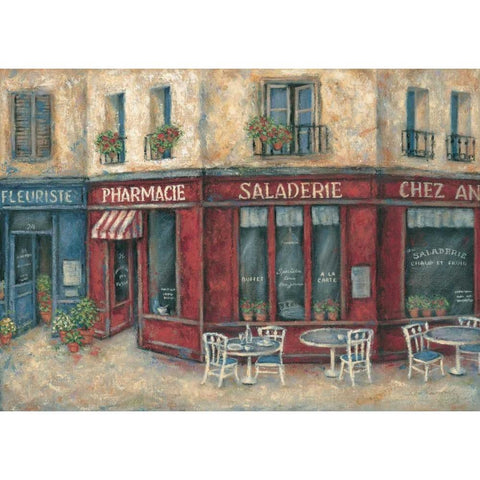 Saladerie Black Modern Wood Framed Art Print with Double Matting by Kaufman, Judy