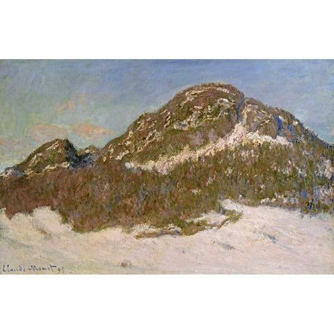 Mount Kolsaas in Sunlight Black Modern Wood Framed Art Print with Double Matting by Monet, Claude
