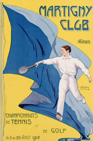 Martigny Club Black Ornate Wood Framed Art Print with Double Matting by Tremblay, M.