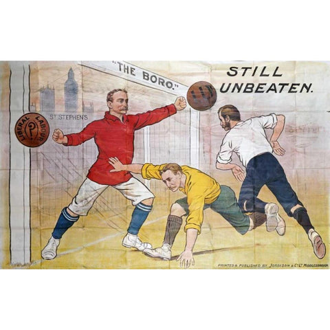 The Boro Still Unbeaten White Modern Wood Framed Art Print by Unknown