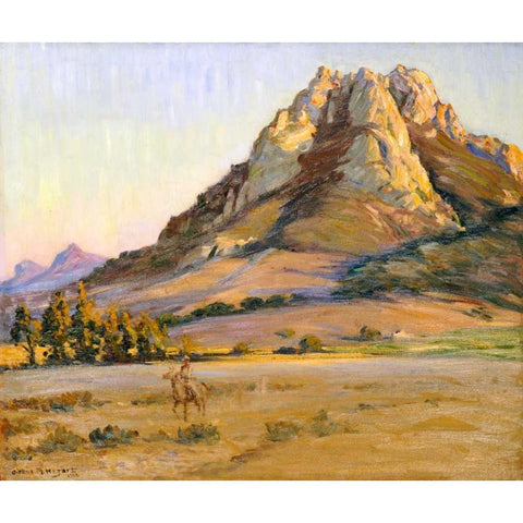 Castle Crags, San Luis Obispo Gold Ornate Wood Framed Art Print with Double Matting by Hazard, Arthur Merton