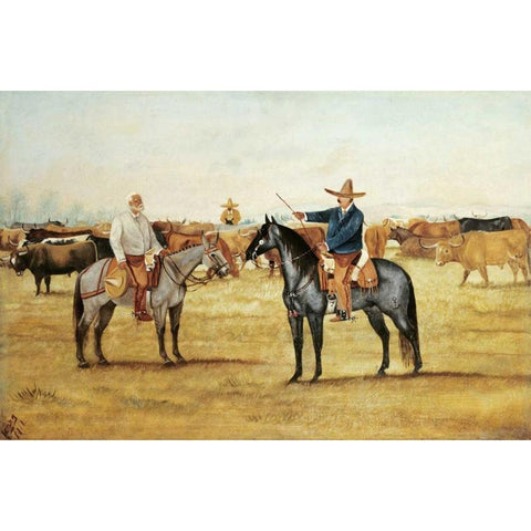 Cortame Al Toro Pinto, 1912 Black Modern Wood Framed Art Print with Double Matting by Icaza, Ernesto