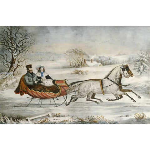 The Road, Winter White Modern Wood Framed Art Print by Knirsch, O.