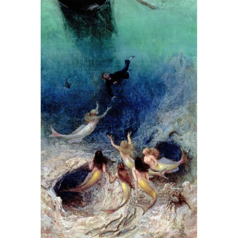 A Sailors Delight Black Modern Wood Framed Art Print by Beard, William Holbrook