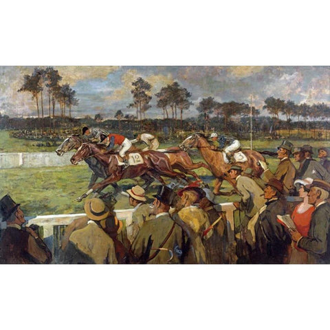 Racing, Hoppe-Garden, Berlin Gold Ornate Wood Framed Art Print with Double Matting by Berlin School