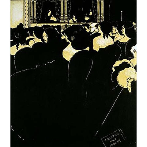 Tristan and Isolde: The Yellow Book Black Modern Wood Framed Art Print by Beardsley, Aubrey