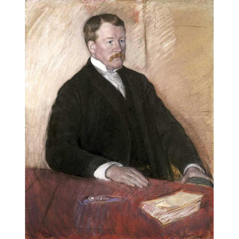 Alexander J. Cassatt Black Modern Wood Framed Art Print with Double Matting by Cassatt, Mary