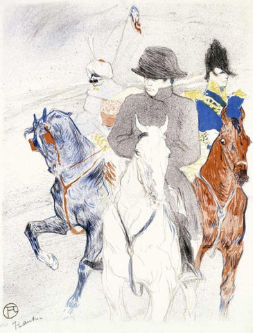 Napoleon White Modern Wood Framed Art Print with Double Matting by Toulouse-Lautrec, Henri