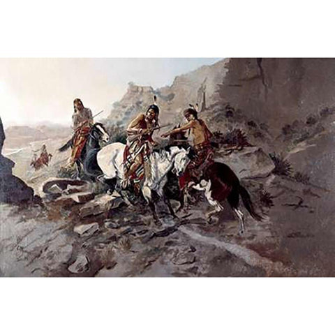 Scout White Modern Wood Framed Art Print by Russell, Charles