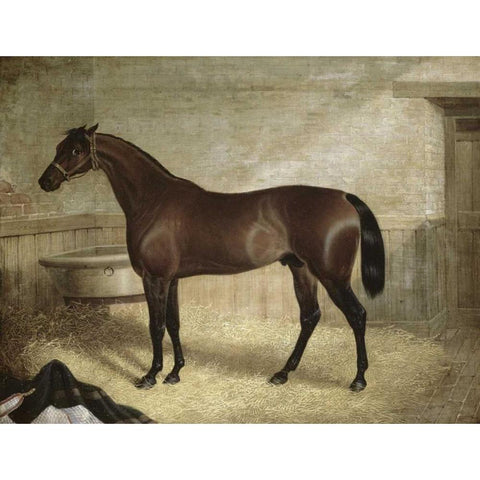 The Winner Gold Ornate Wood Framed Art Print with Double Matting by Herring, John Frederick