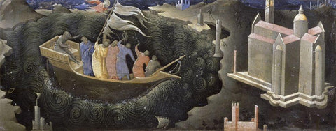 Miracle Of St. Niccolo White Modern Wood Framed Art Print with Double Matting by Monaco, Lorenzo