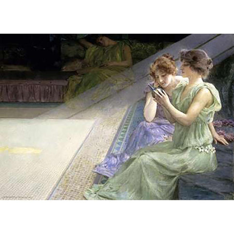 Iridescence Gold Ornate Wood Framed Art Print with Double Matting by Mowbray, Henry Siddons